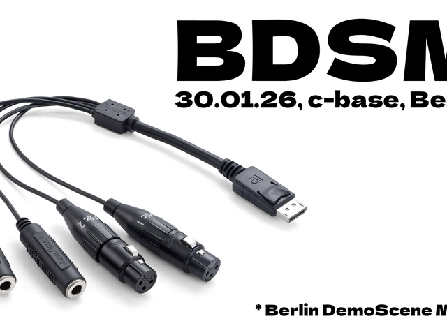 Flyer for Berlin Demoscene Meeting January 2026