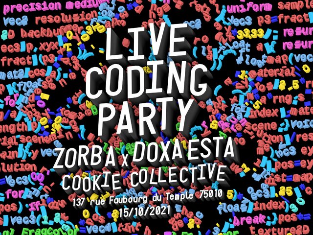 Flyer for Live Coding Party 2021: Flyer