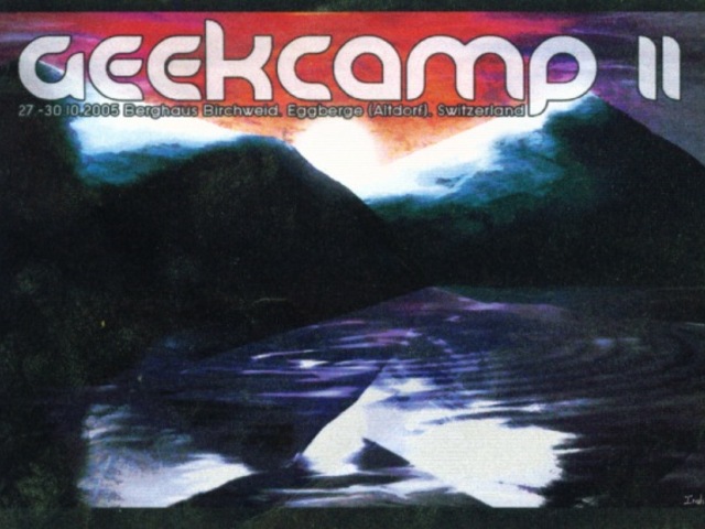 Flyer for Geekcamp 2: geekcamp II - frontside