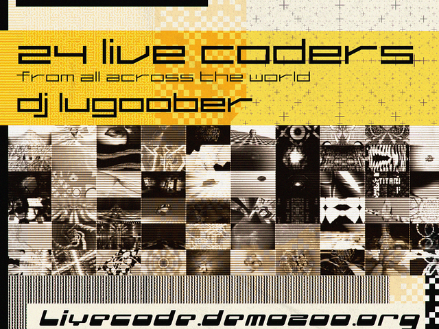 Flyer for livecode.demozoo.org release party: livecode release party